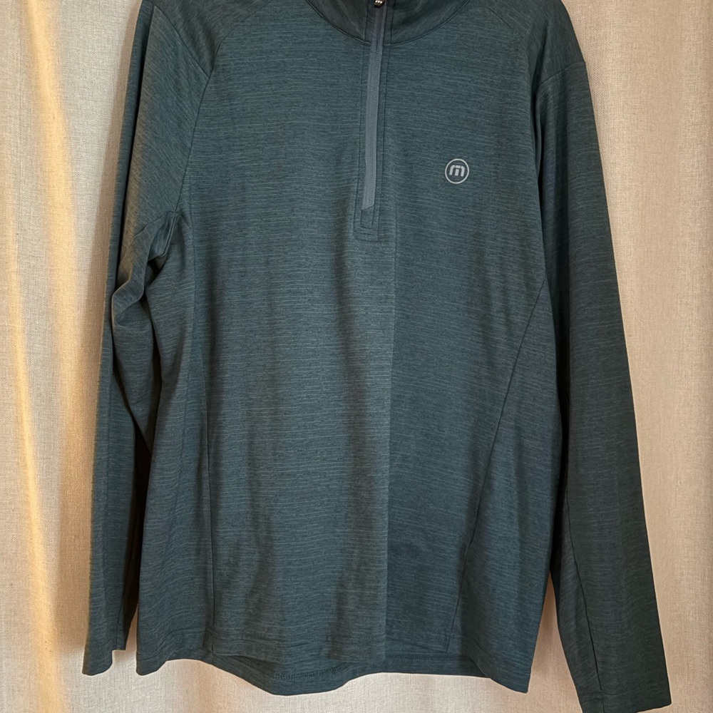 Men's Dark Green Quarter-Zip Pullover